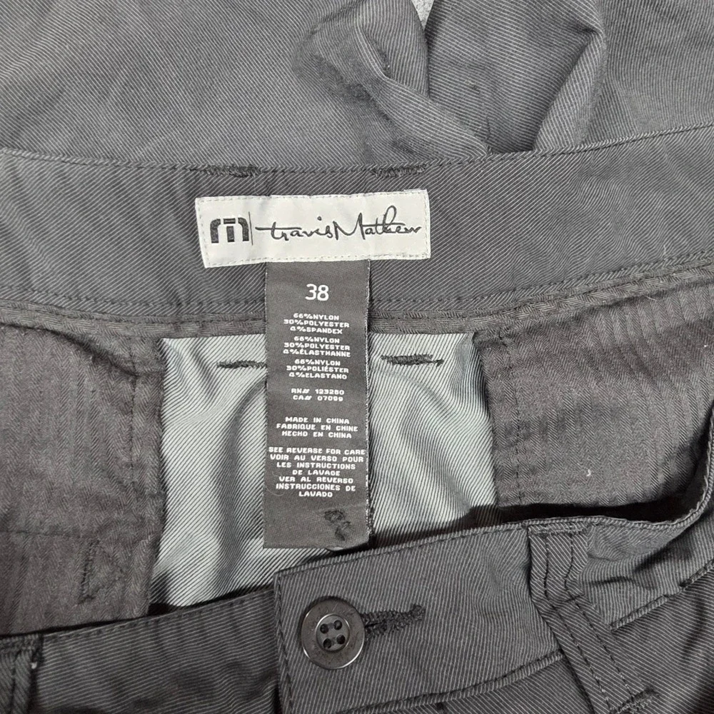 Travis Mathew Mens Golf Pants Size‎ 38 Black Performance Stretch Casual Dress